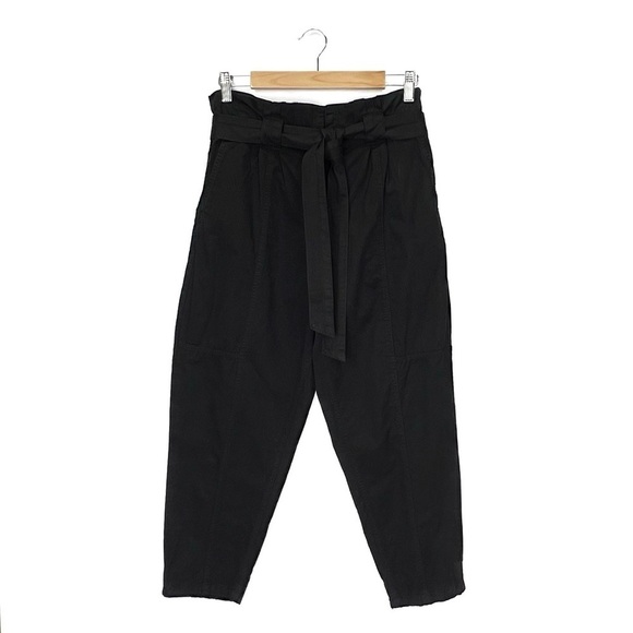 Blank NYC Pants - Blank NYC Black Cotton Pants Size 29/8 Paper Bag Waist Joggers Tie Waist New NWT